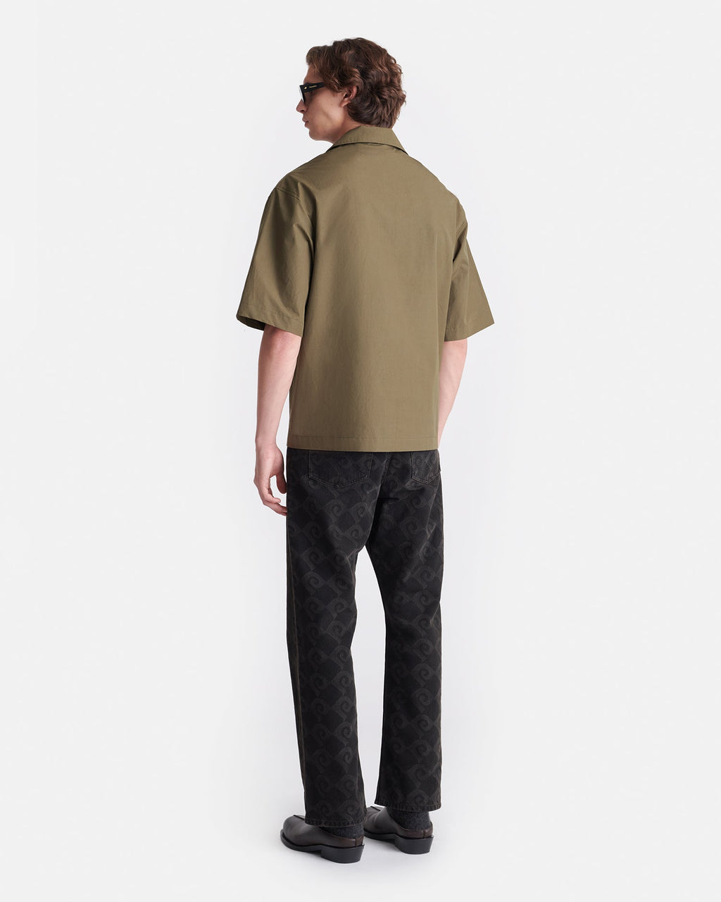 Nanushka Caspian - Heavy Poplin Shirt - Uniform Green