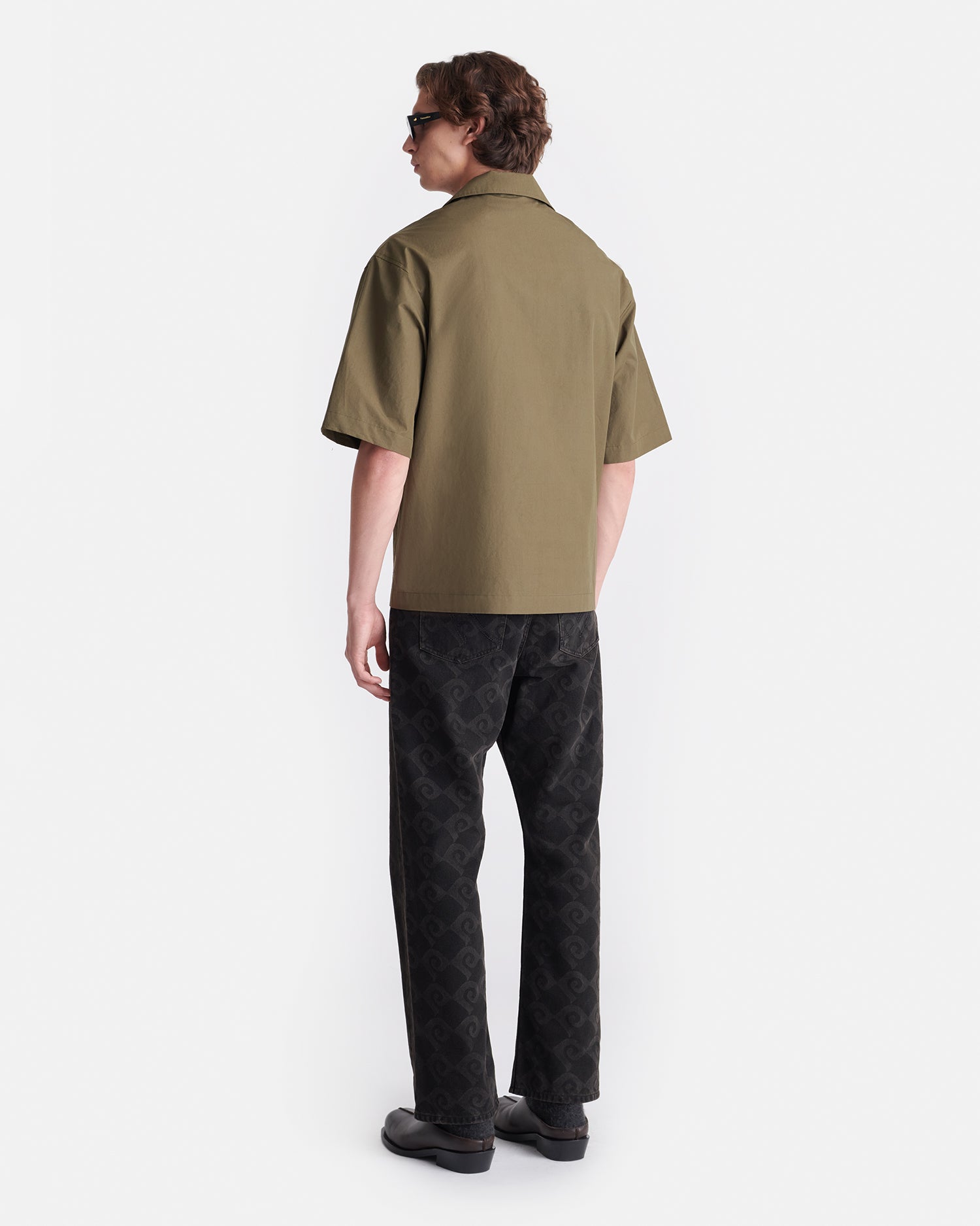 Nanushka Caspian - Heavy Poplin Shirt - Uniform Green