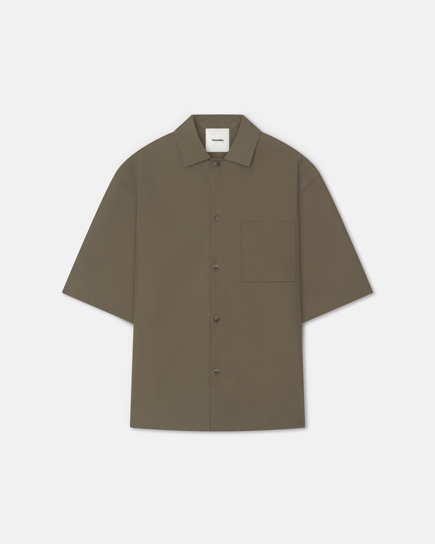 Nanushka Caspian - Heavy Poplin Shirt - Uniform Green
