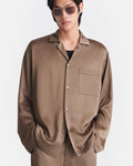 Nanushka Jelmer - Slip Satin Shirt - Coffee Bean