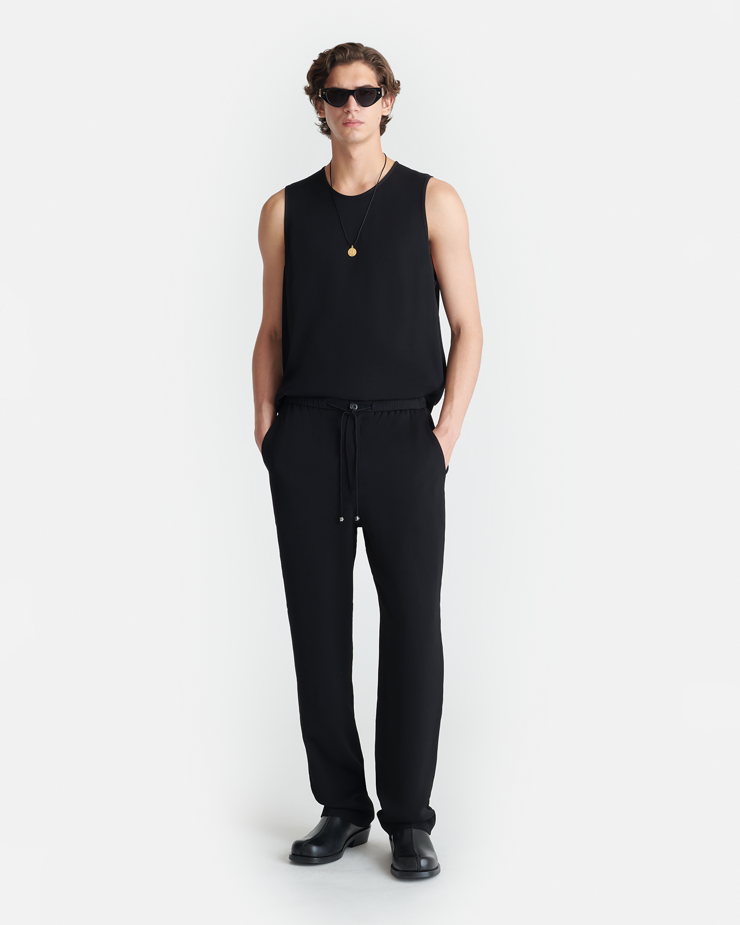 Nanushka Demis - Georgette Wide-Leg Pants - Black