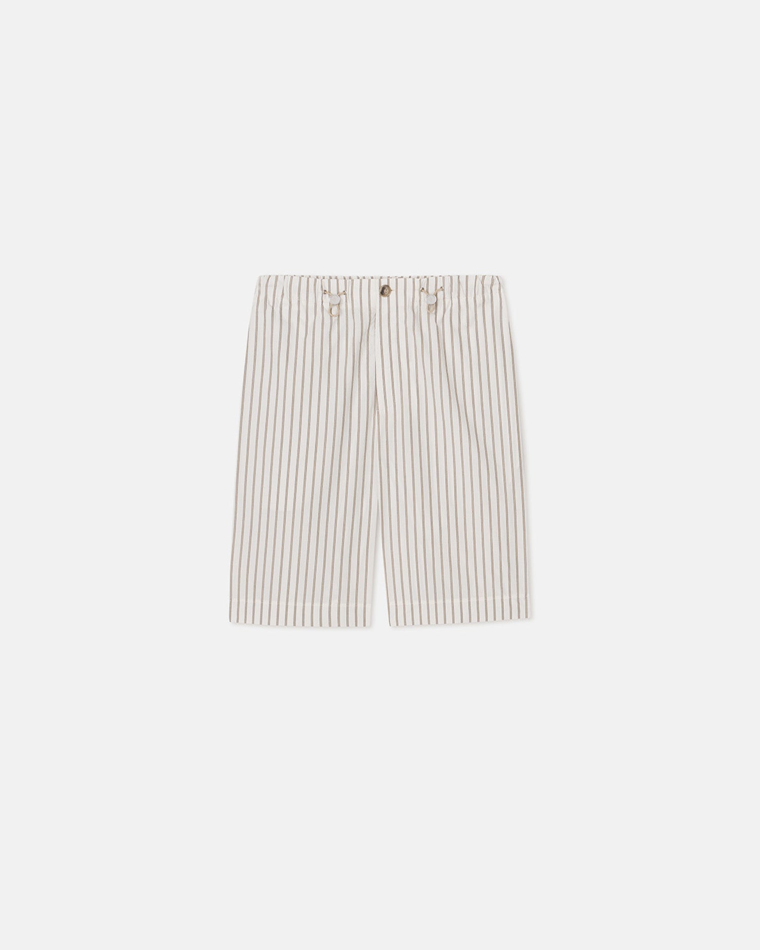 Nanushka Felix - Striped Bermuda Shorts - Creme