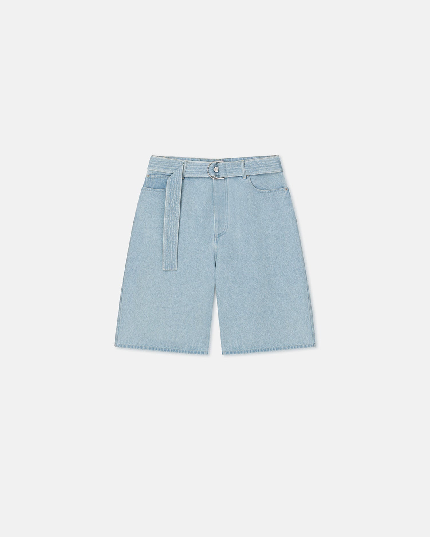 Nanushka Mydal - Belted Denim Bermuda Shorts - Eco Bleach