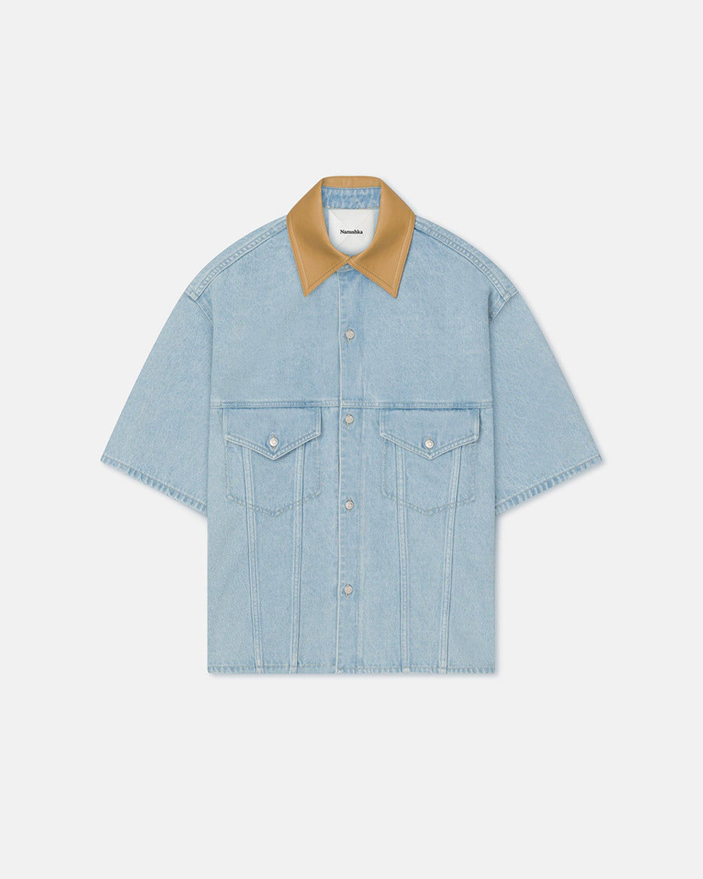 Nanushka Jorge - Denim Shirt - Eco Bleach/Hazel