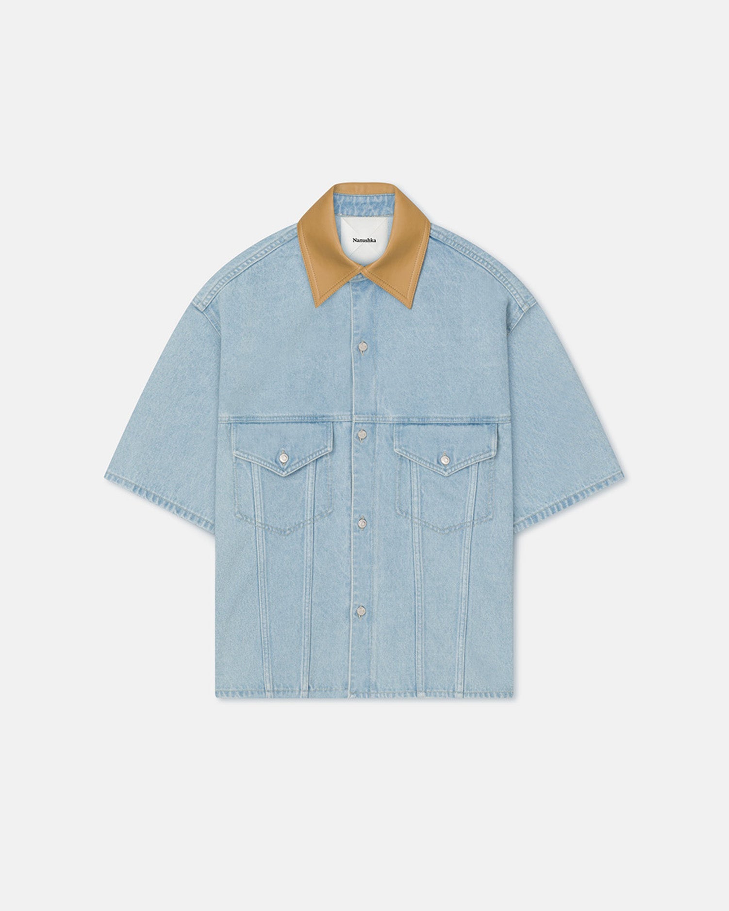 Nanushka Jorge - Denim Shirt - Eco Bleach/Hazel