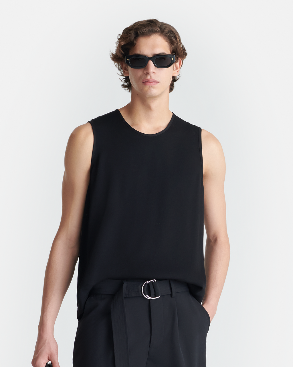 Nanushka Kobee - Georgette Tank Top - Black