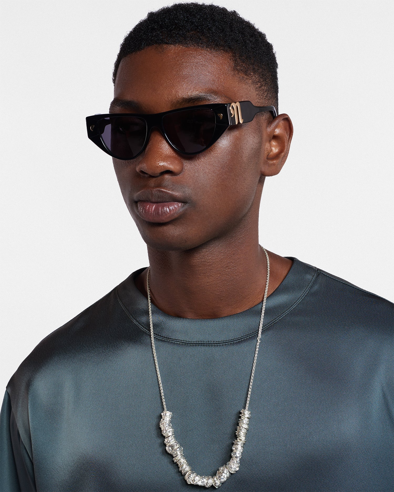 Nanushka Emme - Bio-Plastic Cat-Eye Sunglasses - Black