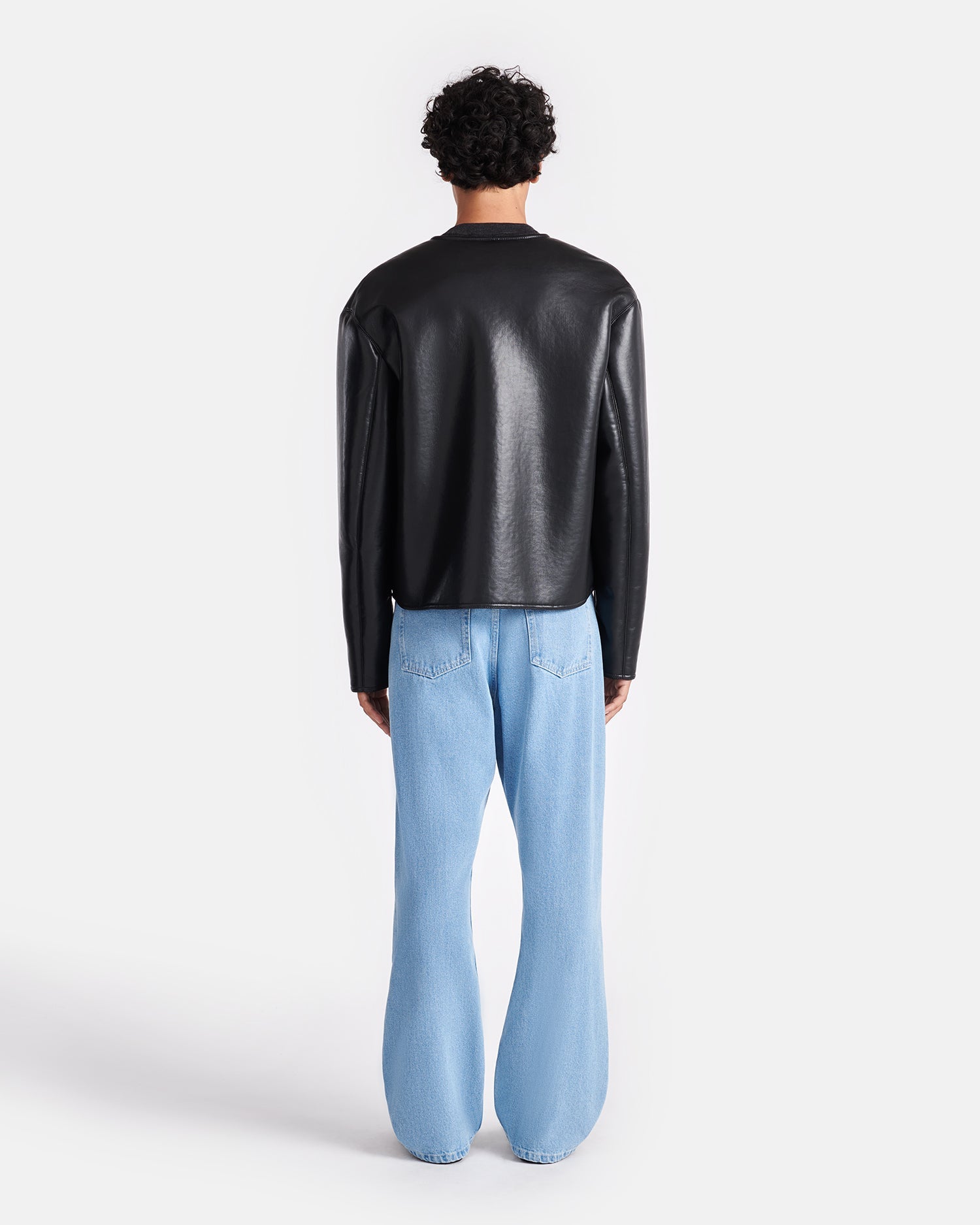 Nanushka Vico - Bonded Shearling Jacket - Black Brown