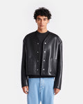 Nanushka Vico - Bonded Shearling Jacket - Black Brown