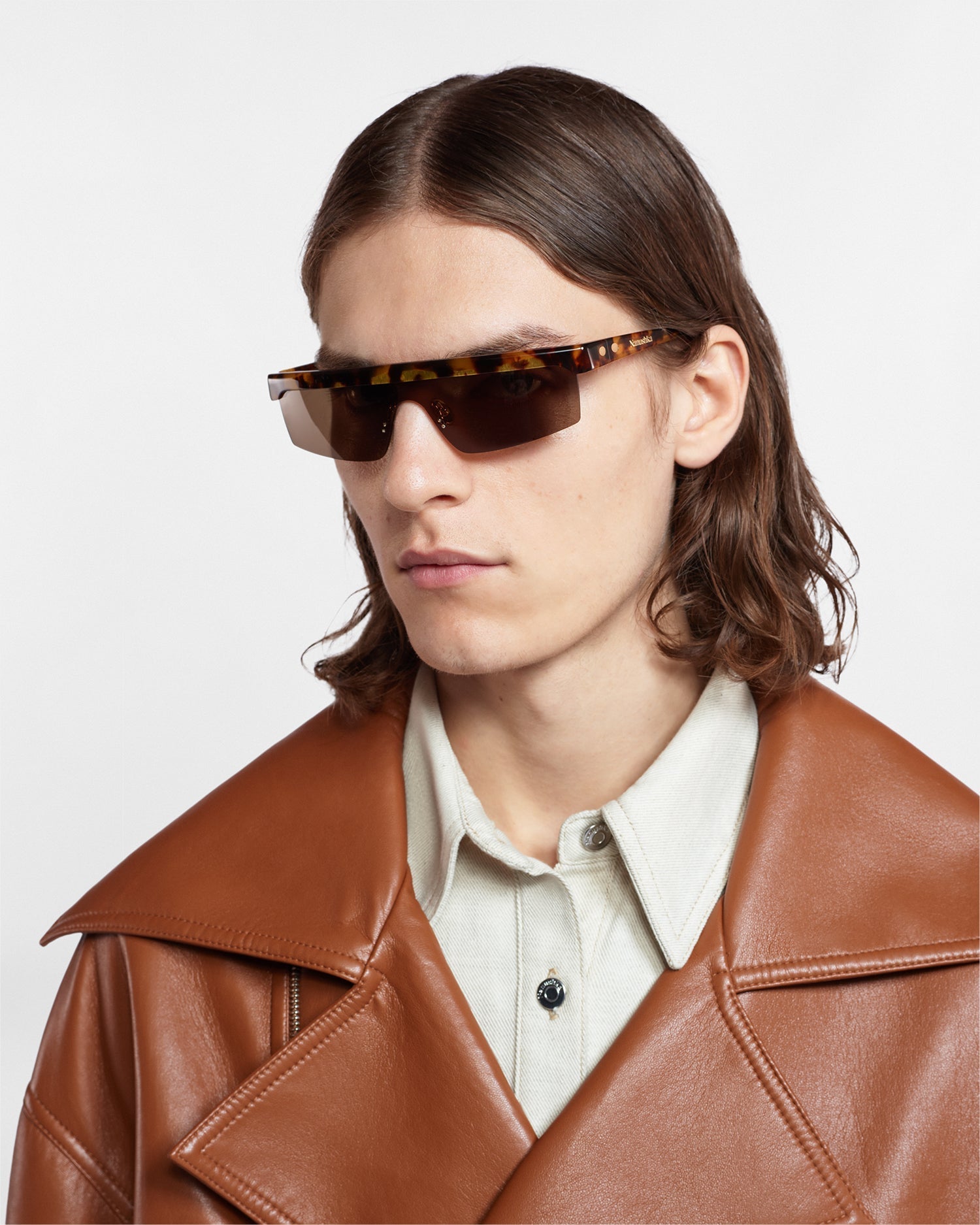 Nanushka Callias - Bio-Plastic Sunglasses - Dark Amber