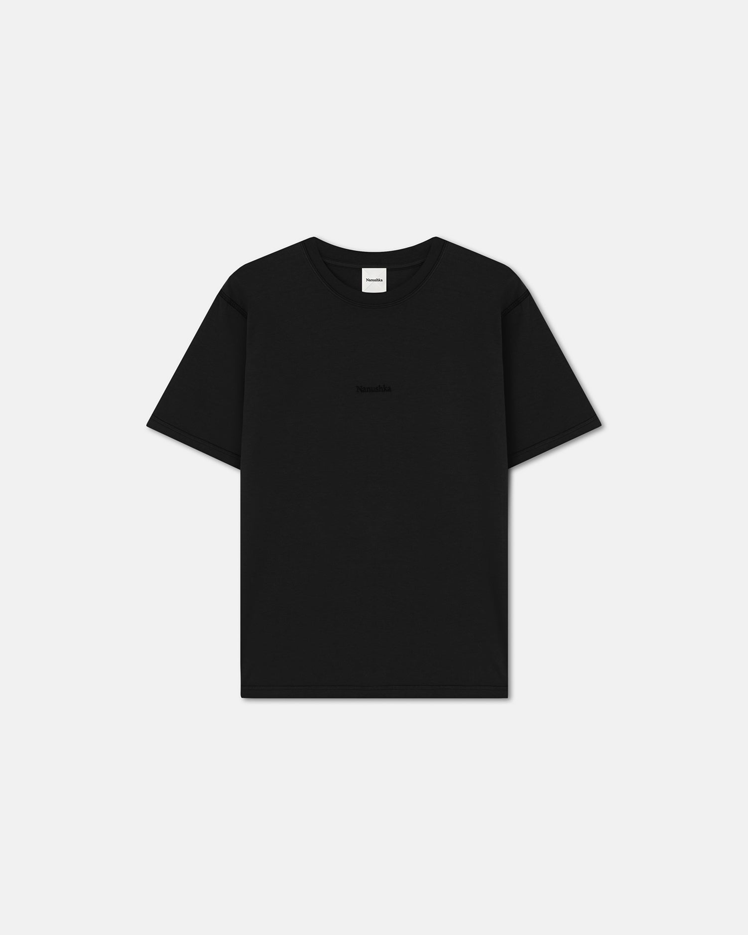 Nanushka Reece - Embroidered Cotton-Jersey T-Shirt - Black