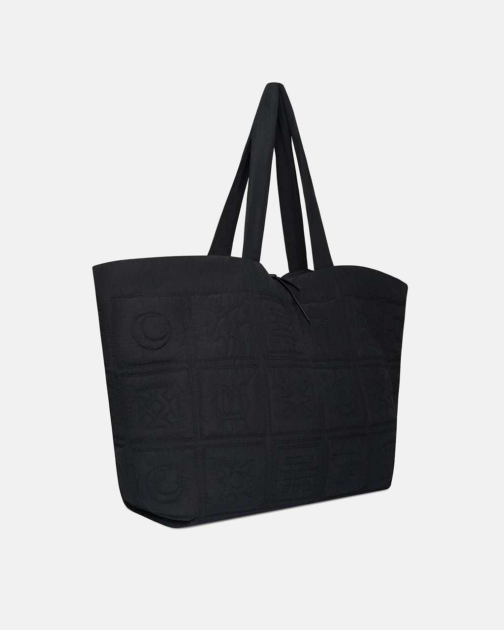 Nanushka Symbol - Quilted Tech-Poplin Tote - Black
