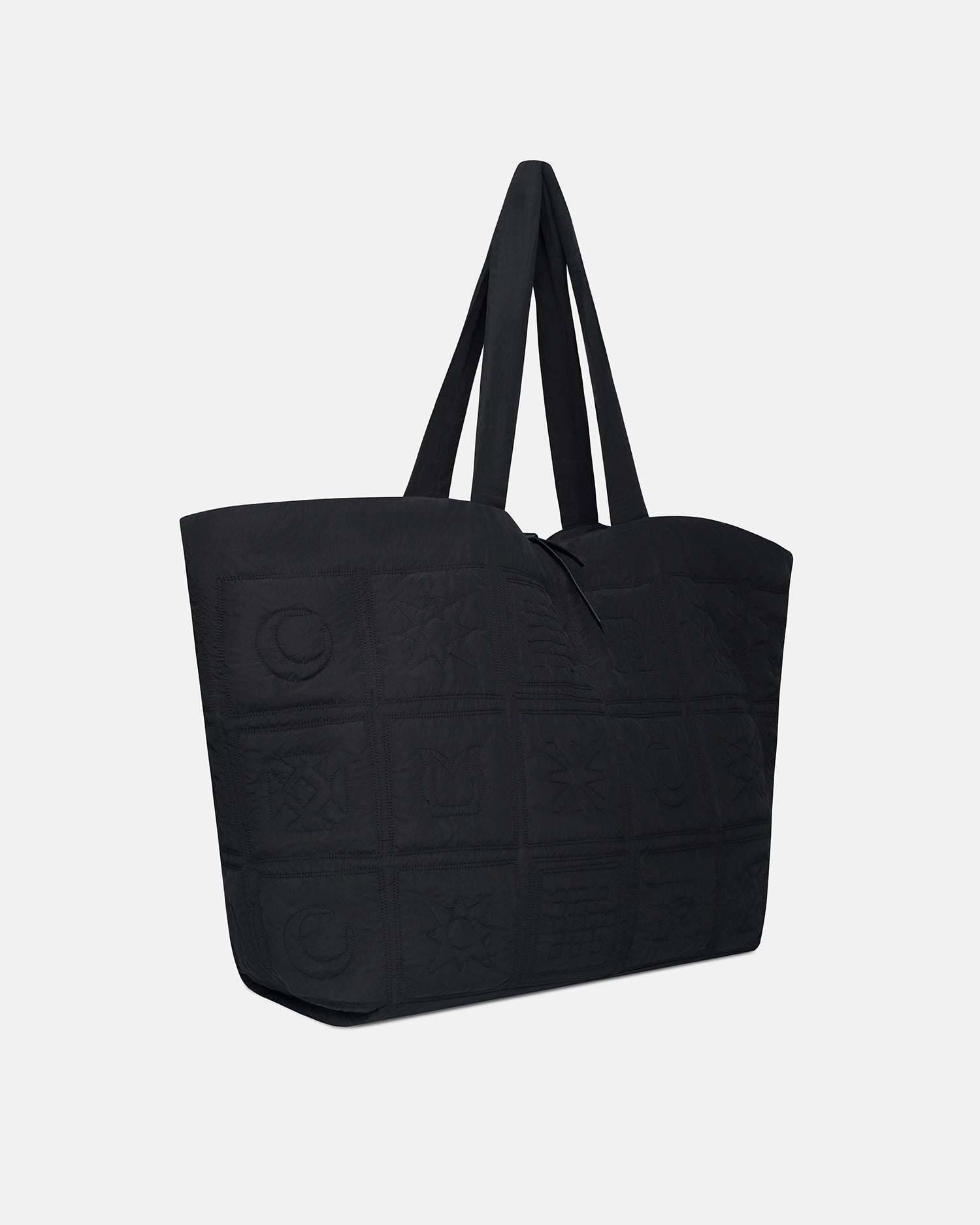 Nanushka Symbol - Quilted Tech-Poplin Tote - Black