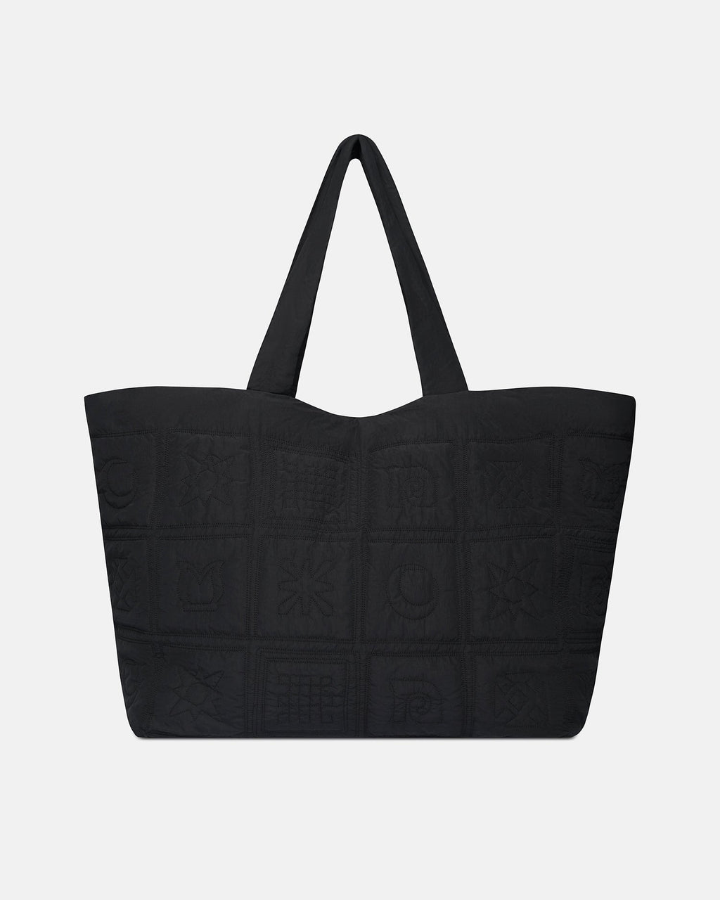 Nanushka Symbol - Quilted Tech-Poplin Tote - Black