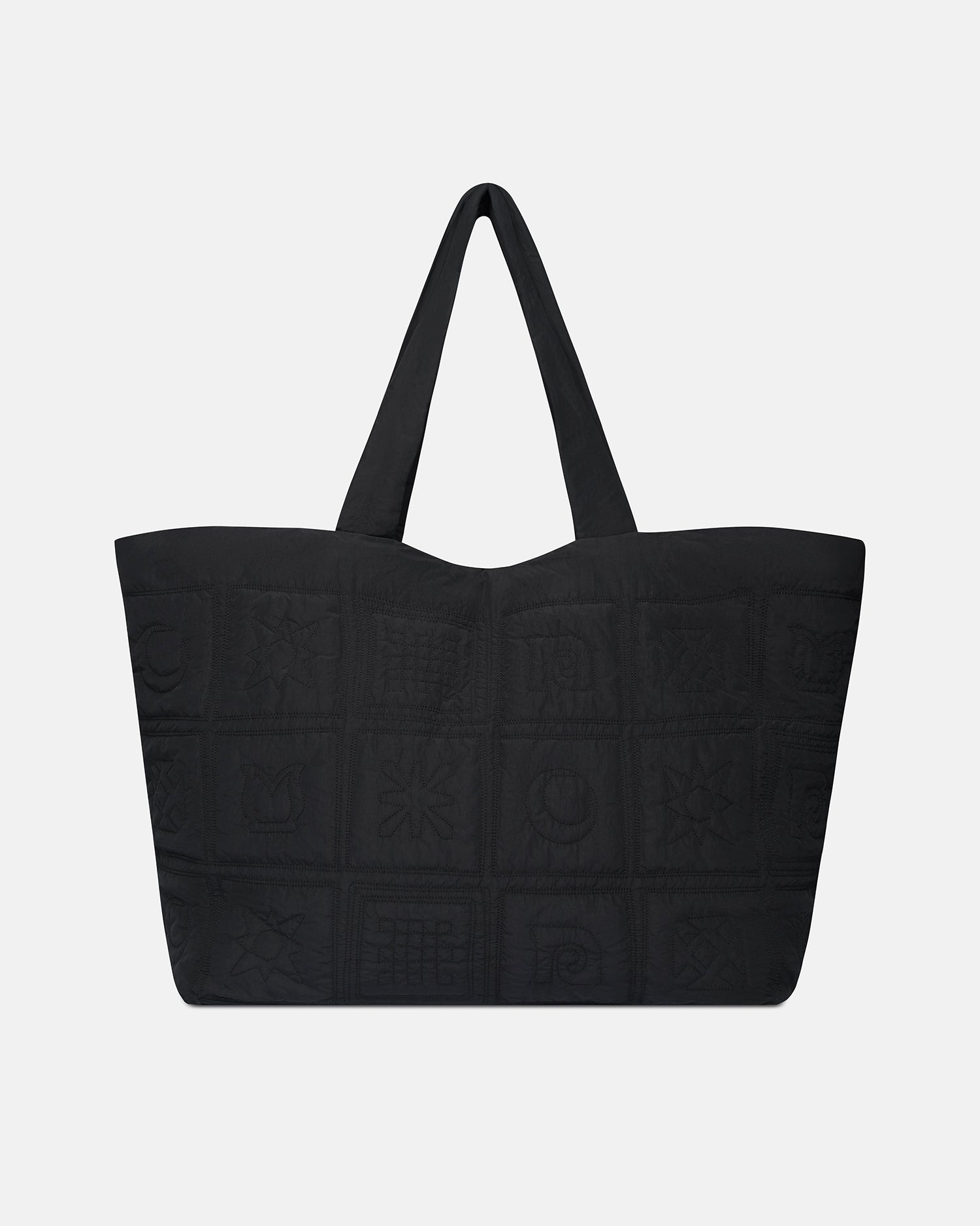 Nanushka Symbol - Quilted Tech-Poplin Tote - Black