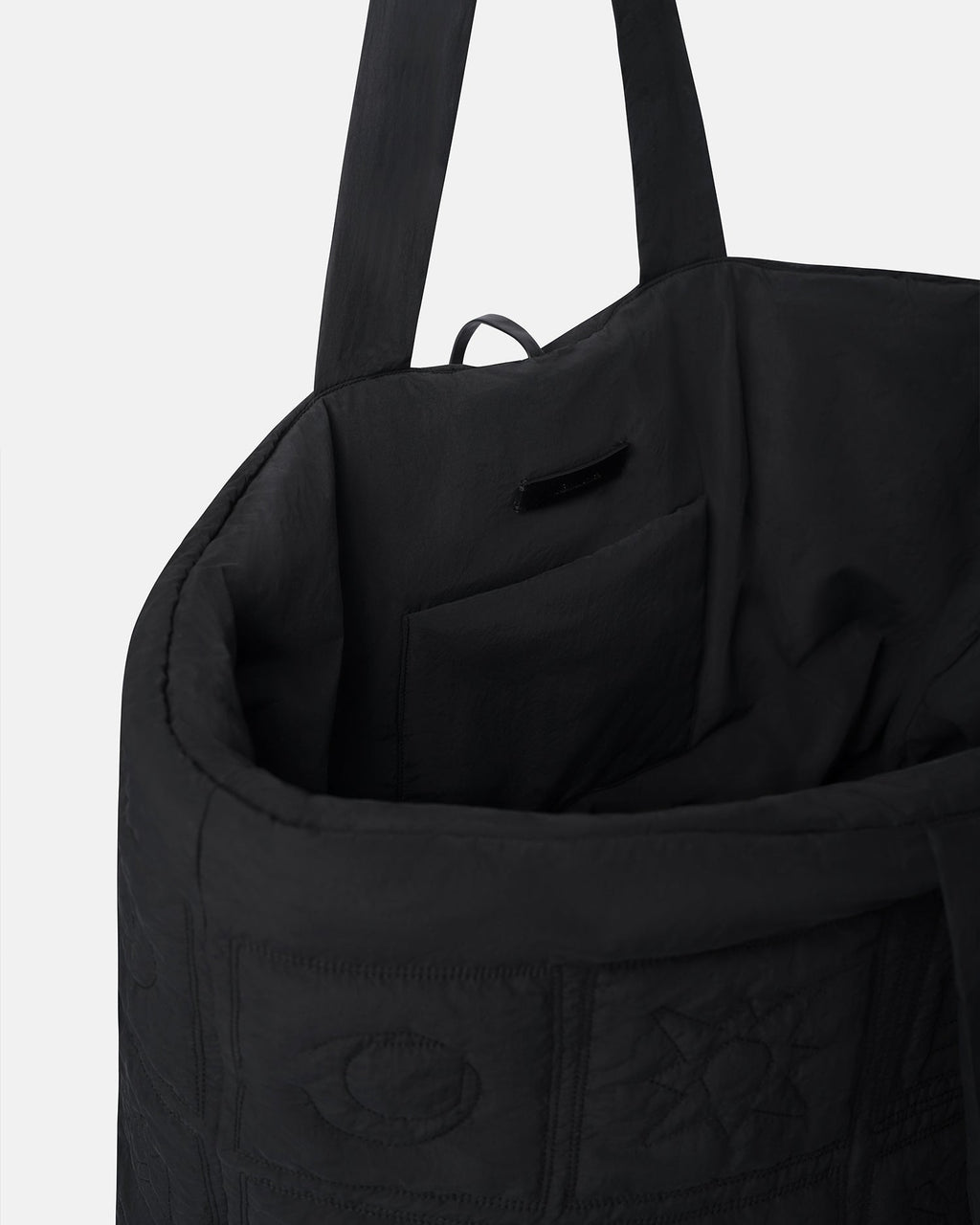 Nanushka Symbol - Quilted Tech-Poplin Tote - Black