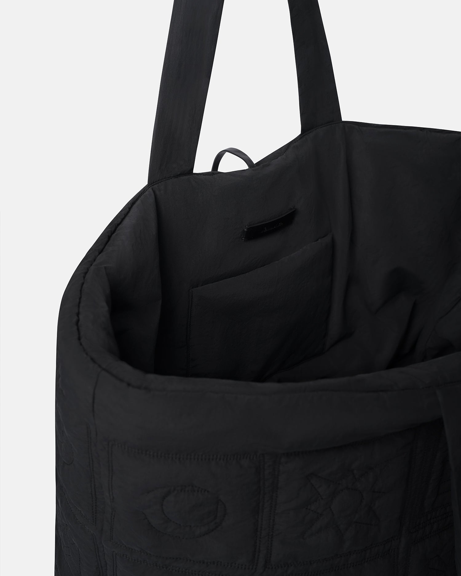 Nanushka Symbol - Quilted Tech-Poplin Tote - Black