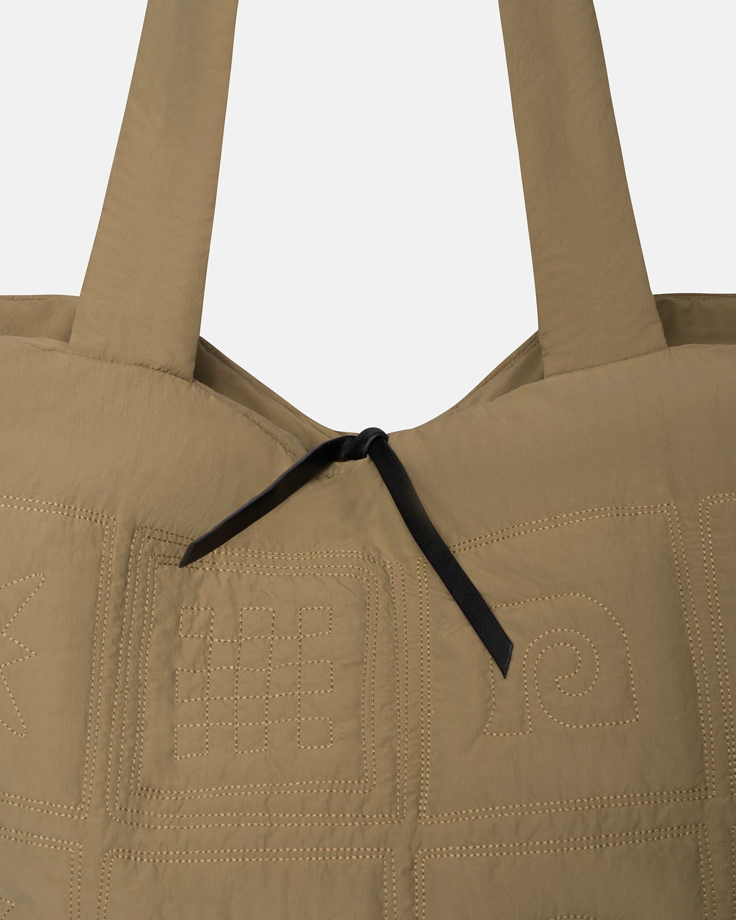Nanushka Symbol - Quilted Tech-Poplin Tote - Muted Khaki