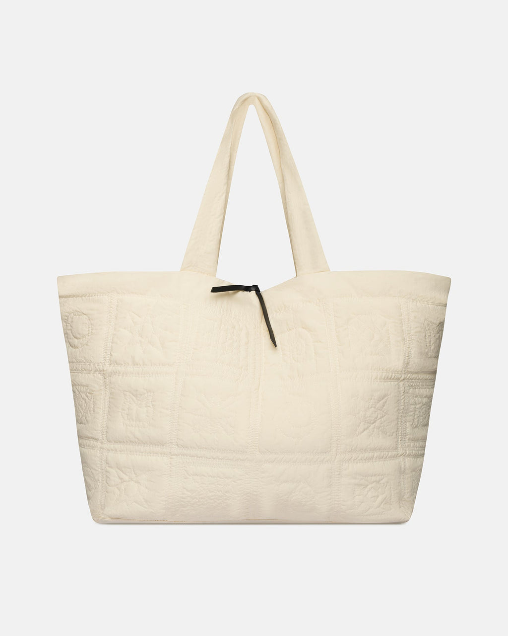 Nanushka Symbol - Quilted Tech-Poplin Tote - Creme