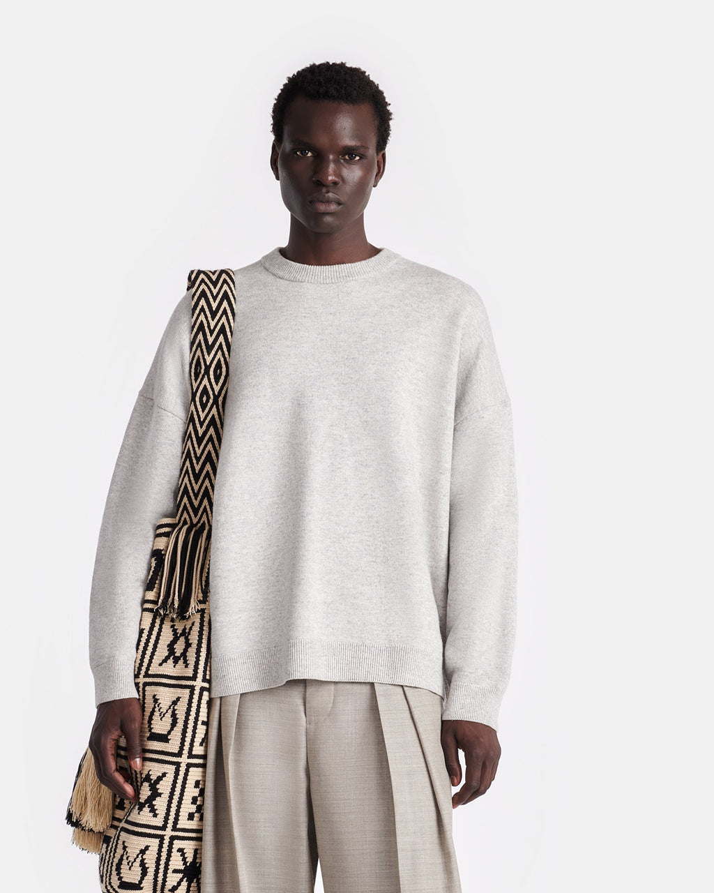 Nanushka Joyann - Plush Cashmere Sweater - Gray