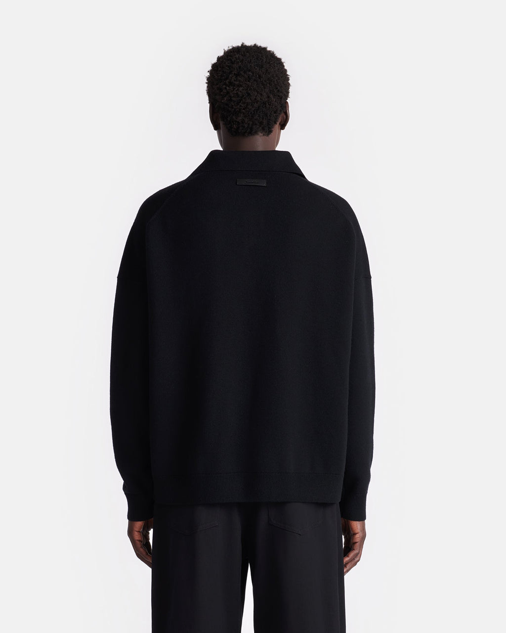 Nanushka Elieke - Plush Cashmere Polo-Neck Sweater - Black