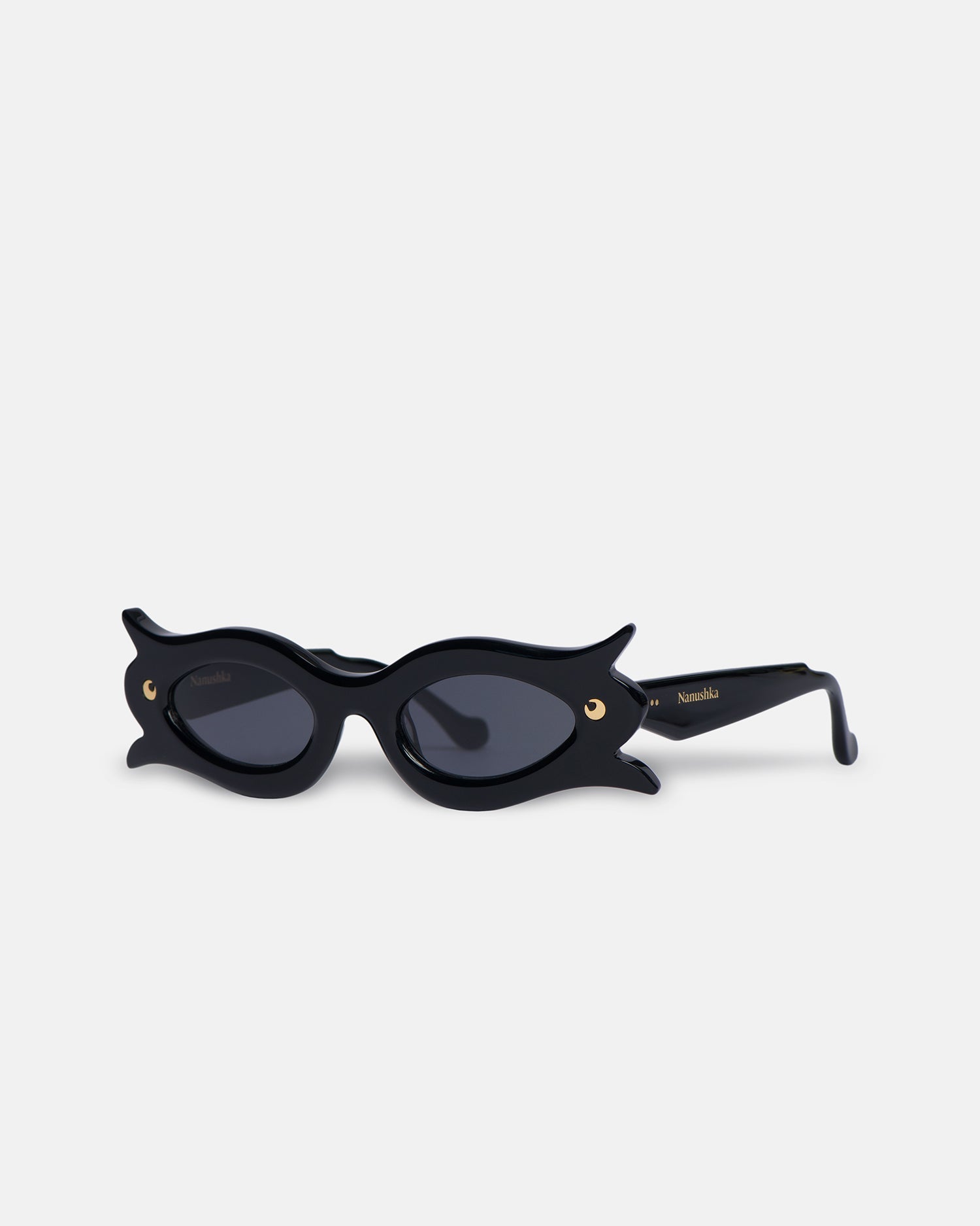 Nanushka Tully - Bio-Plastic Floral-Shaped Sunglasses - Black