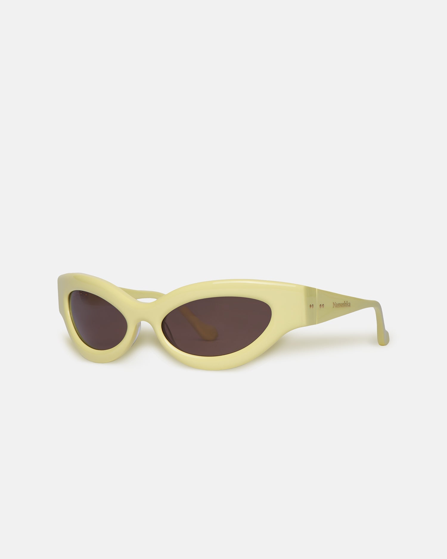 Nanushka Trysta - Bio-Plastic Wrap Sunglasses - Moonbeam