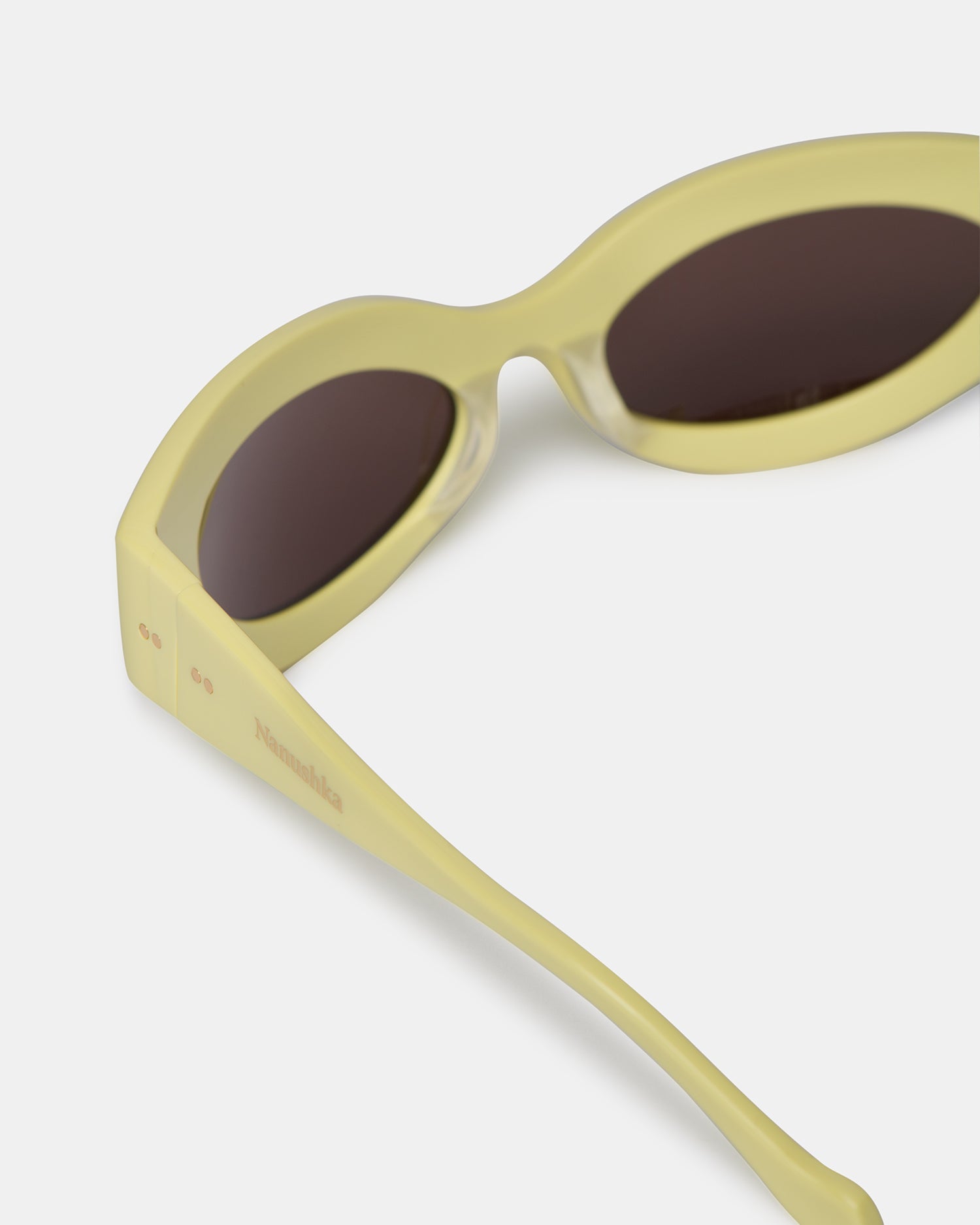 Nanushka Trysta - Bio-Plastic Wrap Sunglasses - Moonbeam