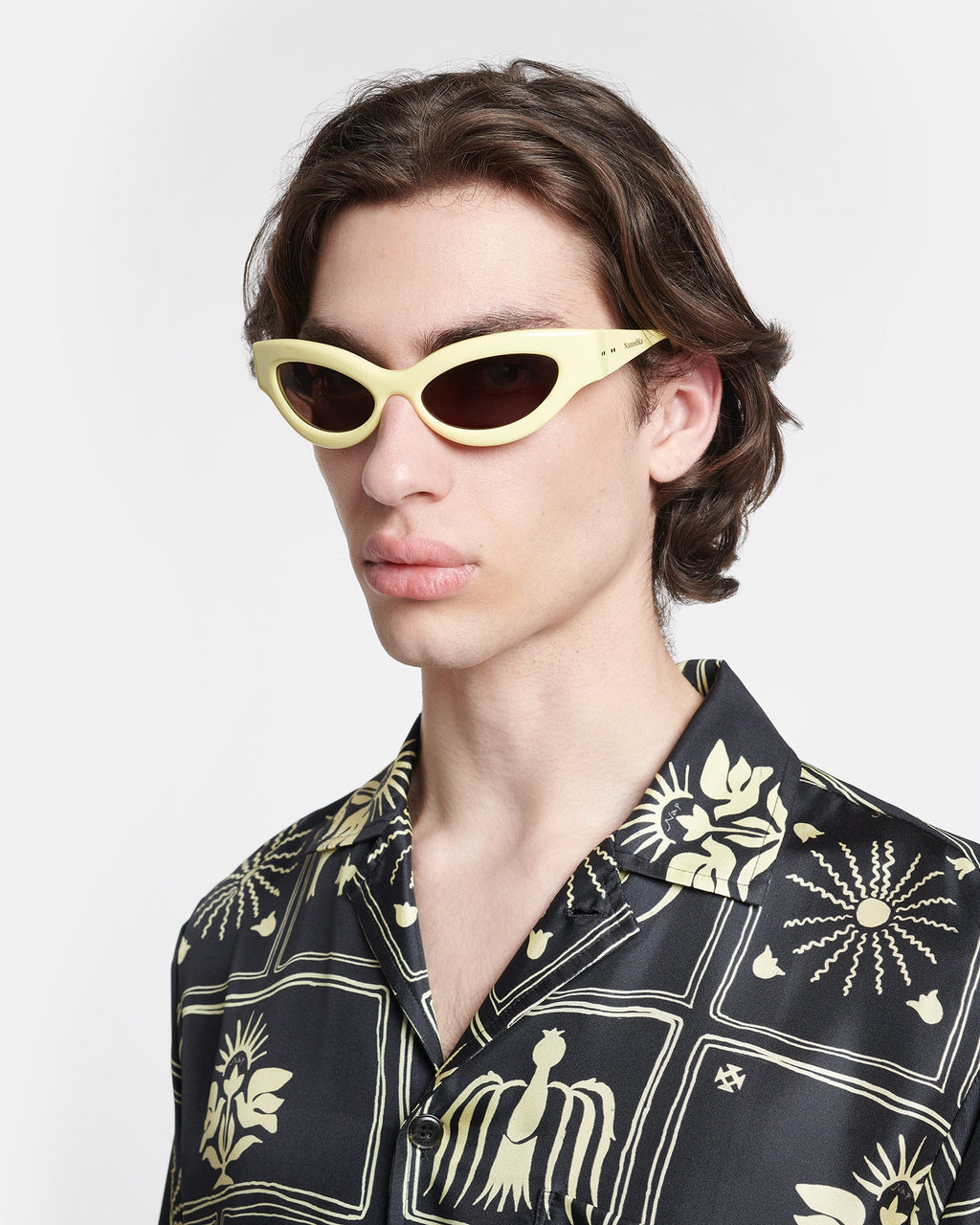 Nanushka Trysta - Bio-Plastic Wrap Sunglasses - Moonbeam