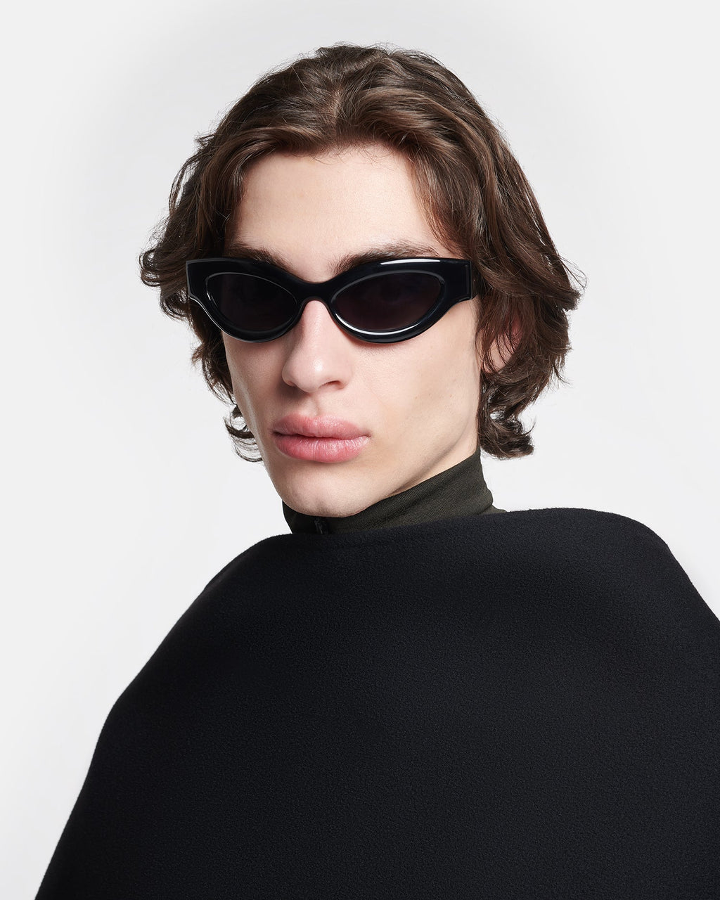 Nanushka Trysta - Bio-Plastic Wrap Sunglasses - Black