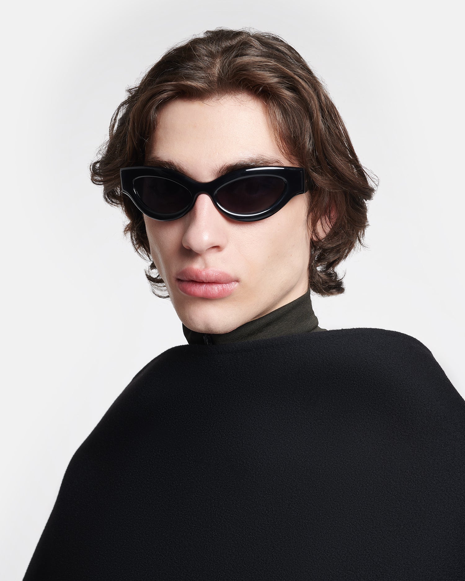 Nanushka Trysta - Bio-Plastic Wrap Sunglasses - Black