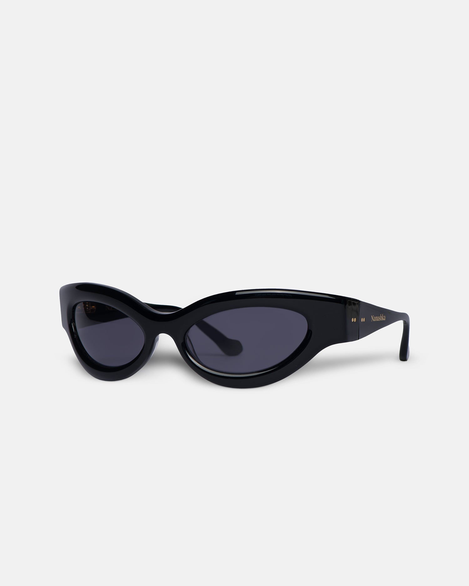 Nanushka Trysta - Bio-Plastic Wrap Sunglasses - Black