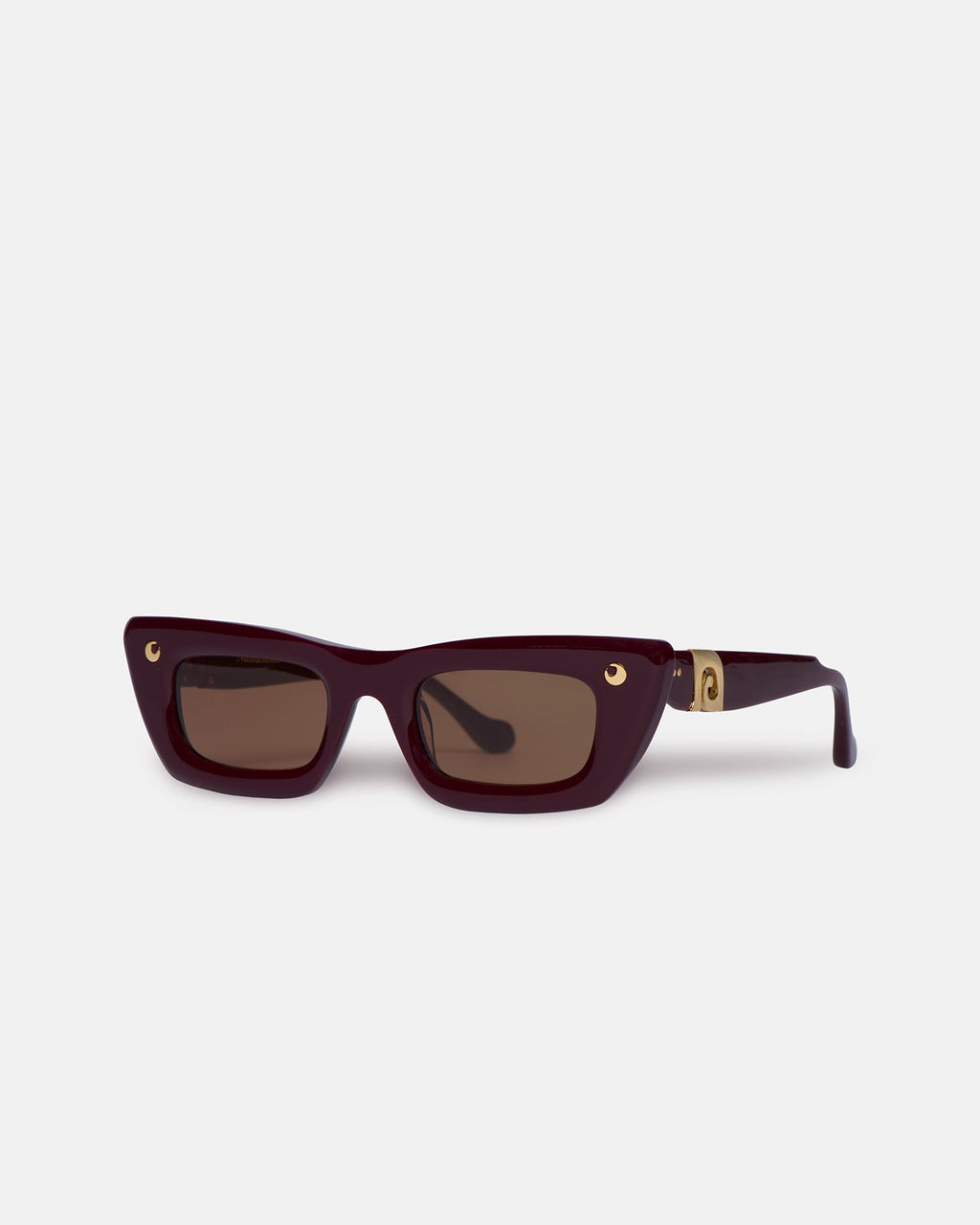 Nanushka Londyn - Bio-Plastic Oversized Cat-Eye Sunglasses - Burgundy