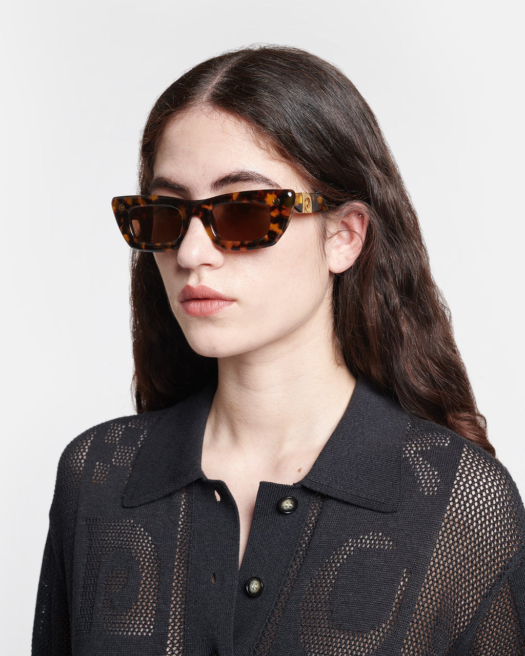 Nanushka Londyn - Bio-Plastic Oversized Cat-Eye Sunglasses - Dark Amber