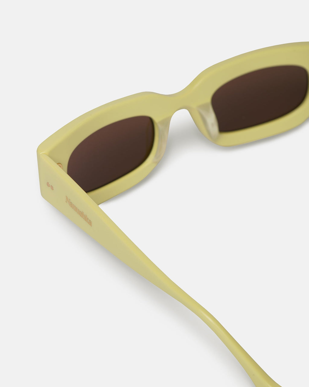 Nanushka Kadee - Bio-Plastic D-Frame Sunglasses - Moonbeam