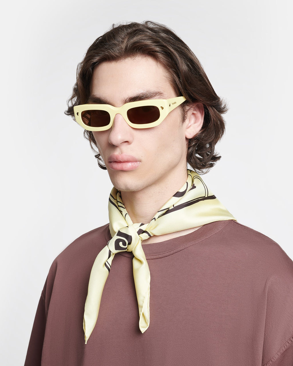 Nanushka Kadee - Bio-Plastic D-Frame Sunglasses - Moonbeam