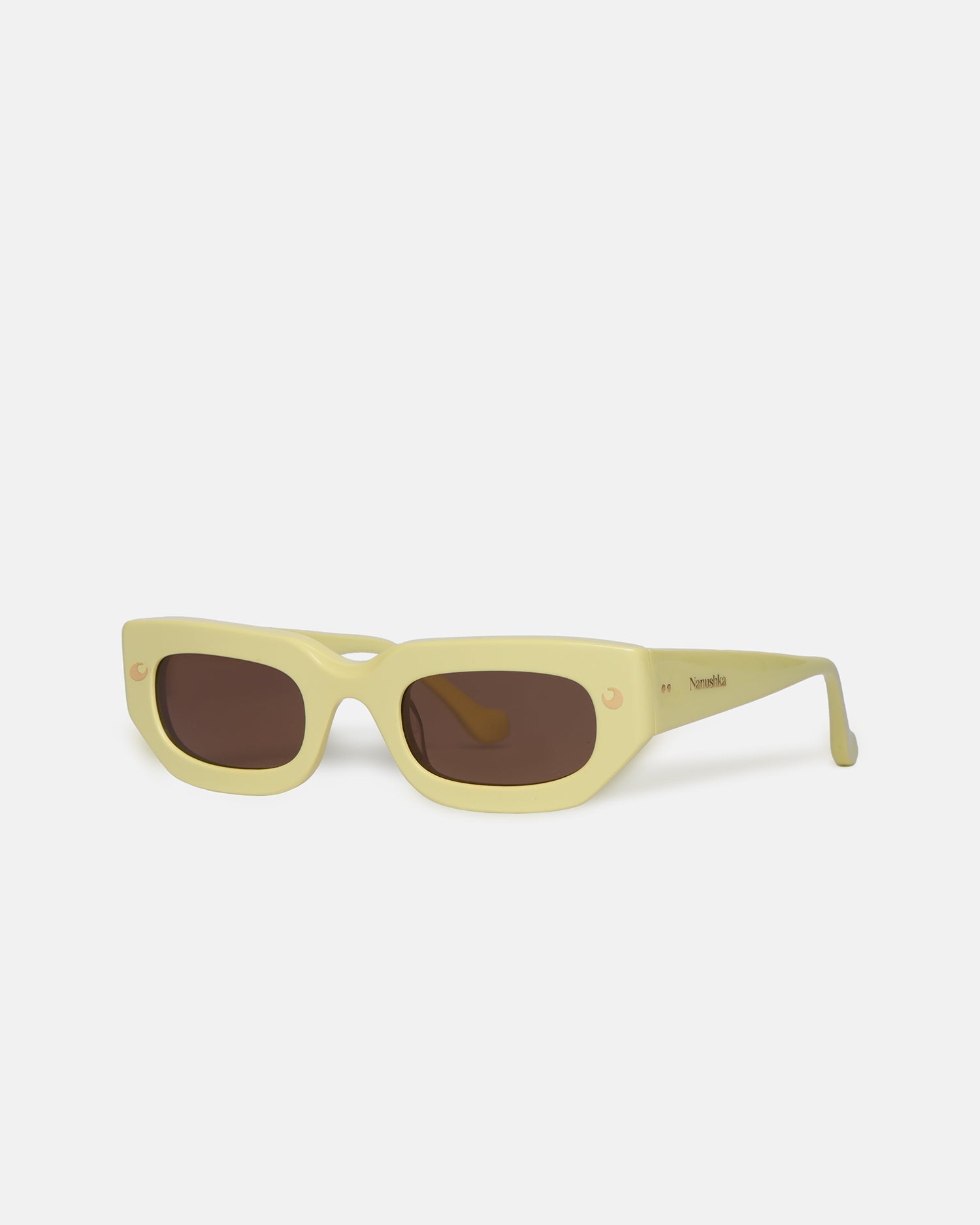Nanushka Kadee - Bio-Plastic D-Frame Sunglasses - Moonbeam