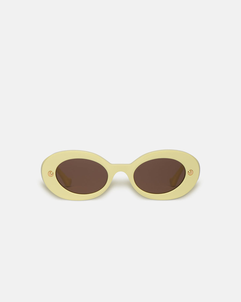Nanushka Giva - Bio-Plastic Oval Sunglasses - Moonbeam