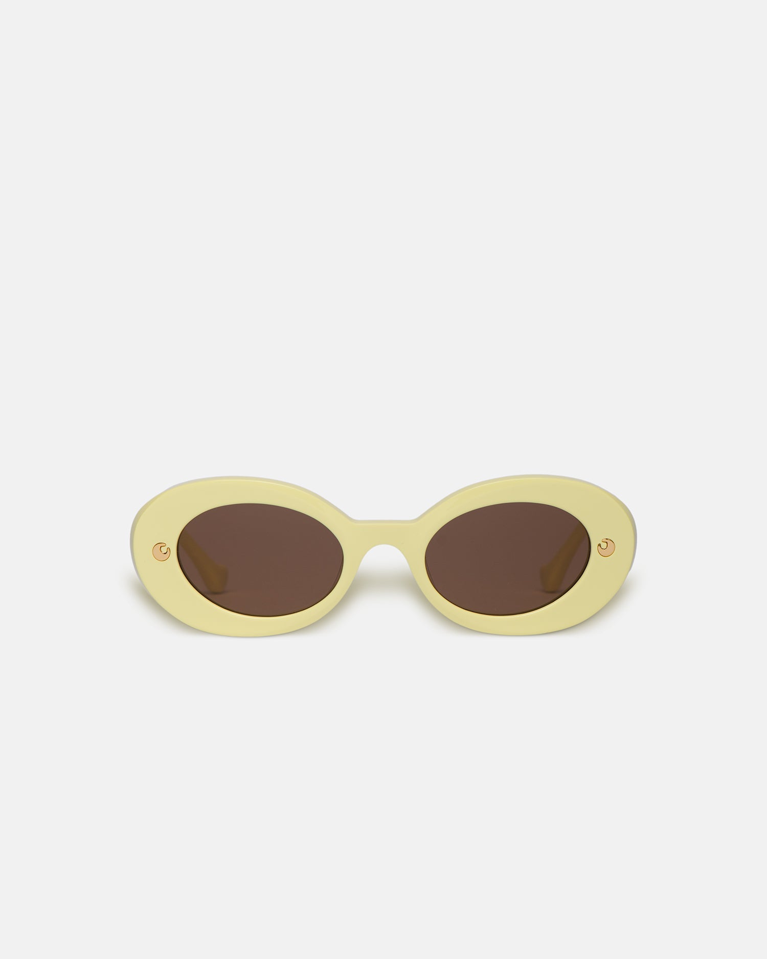 Nanushka Giva - Bio-Plastic Oval Sunglasses - Moonbeam