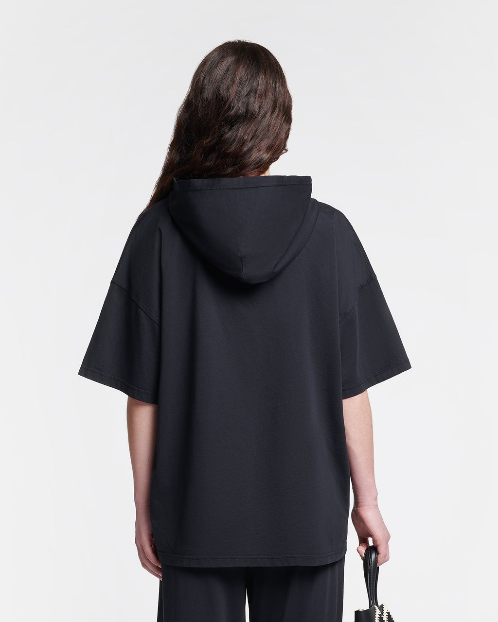 Nanushka Kacper - Cotton-Jersey Hooded T-Shirt - Black