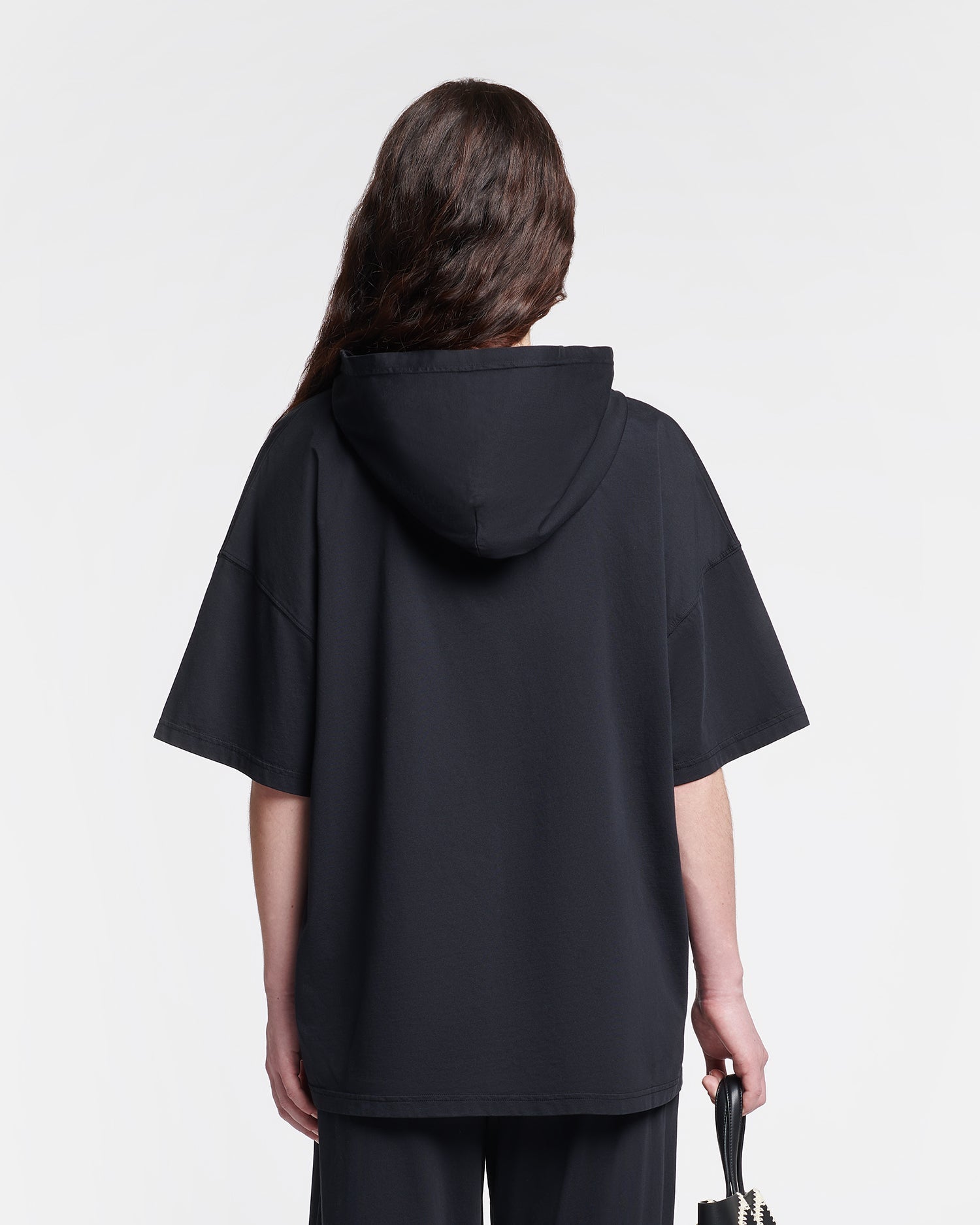 Nanushka Kacper - Cotton-Jersey Hooded T-Shirt - Black
