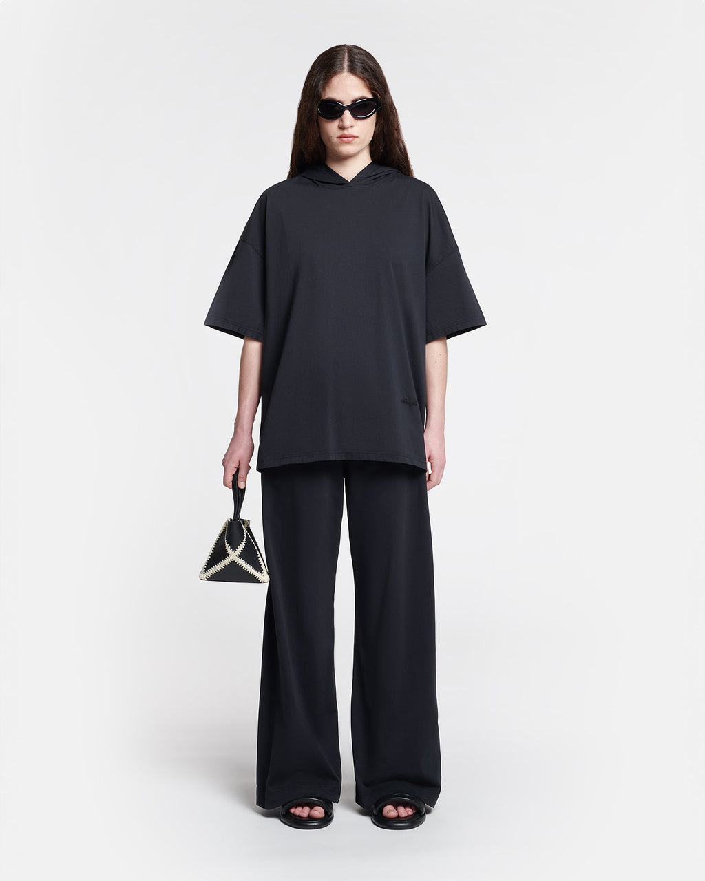 Nanushka Kacper - Cotton-Jersey Hooded T-Shirt - Black