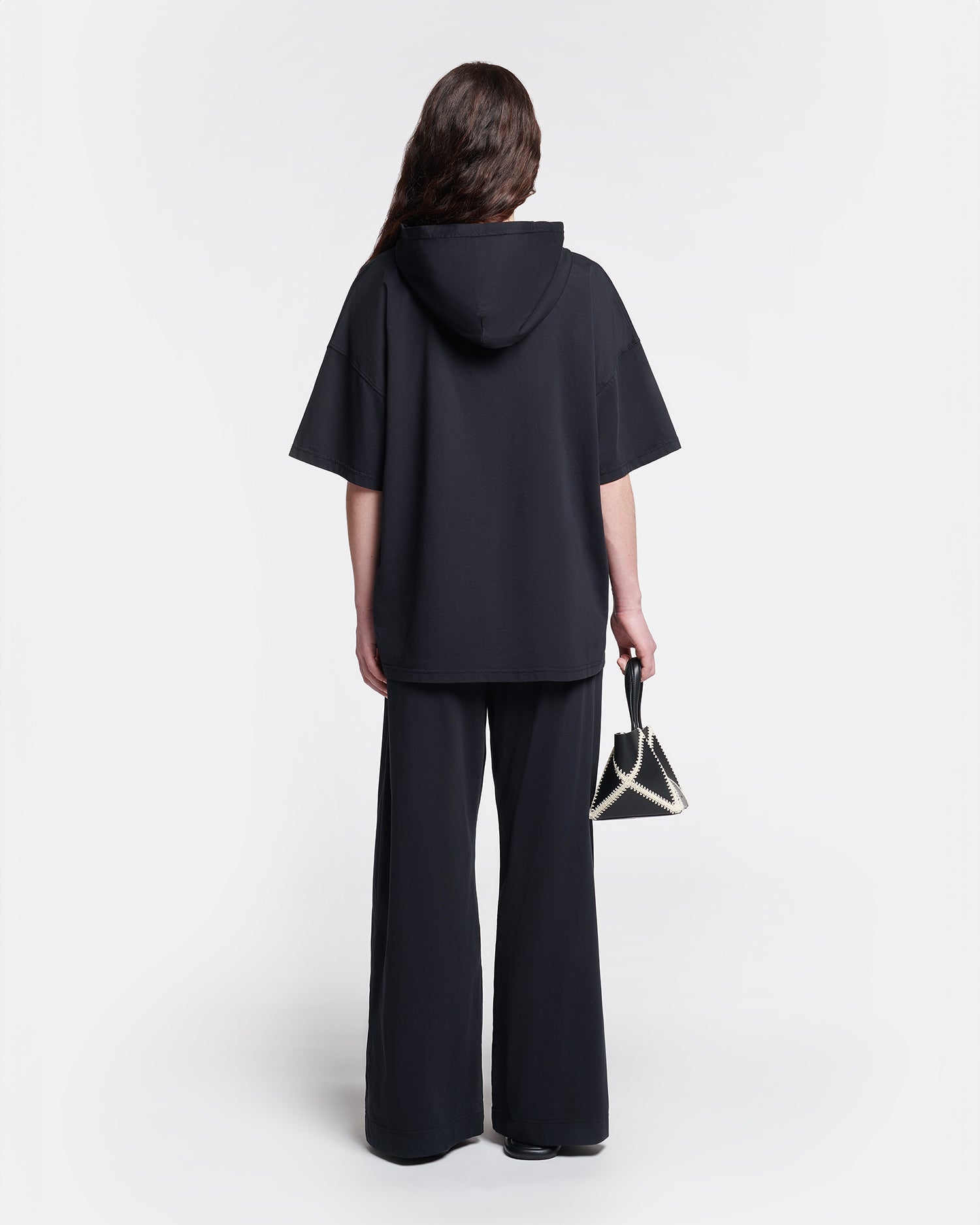 Nanushka Kacper - Cotton-Jersey Hooded T-Shirt - Black