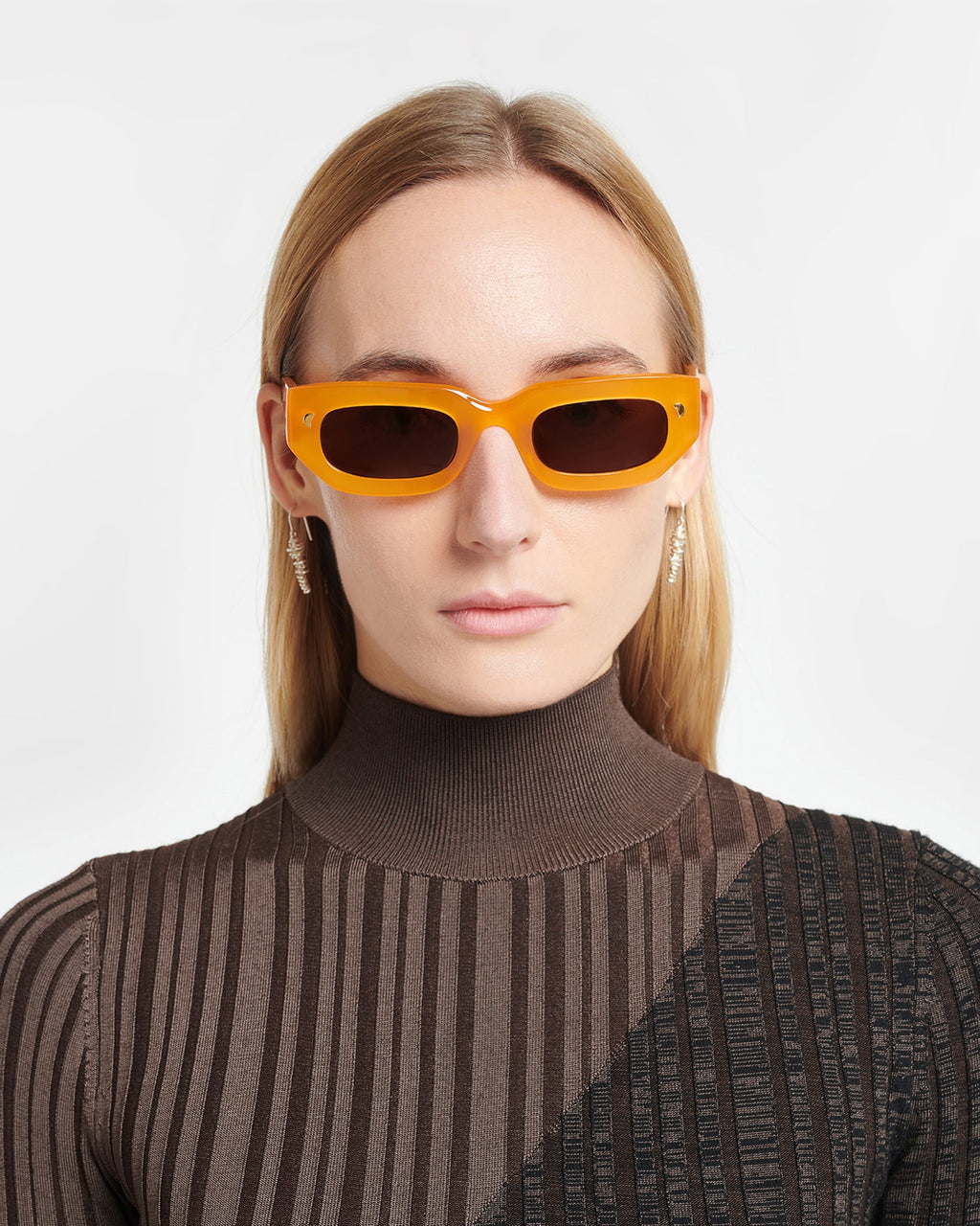 Nanushka Kadee - Bio Plastic D-Frame Sunglasses - Orange