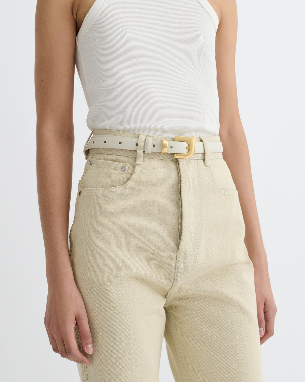 Nanushka Darbie - N' Monogram Belt - Off White