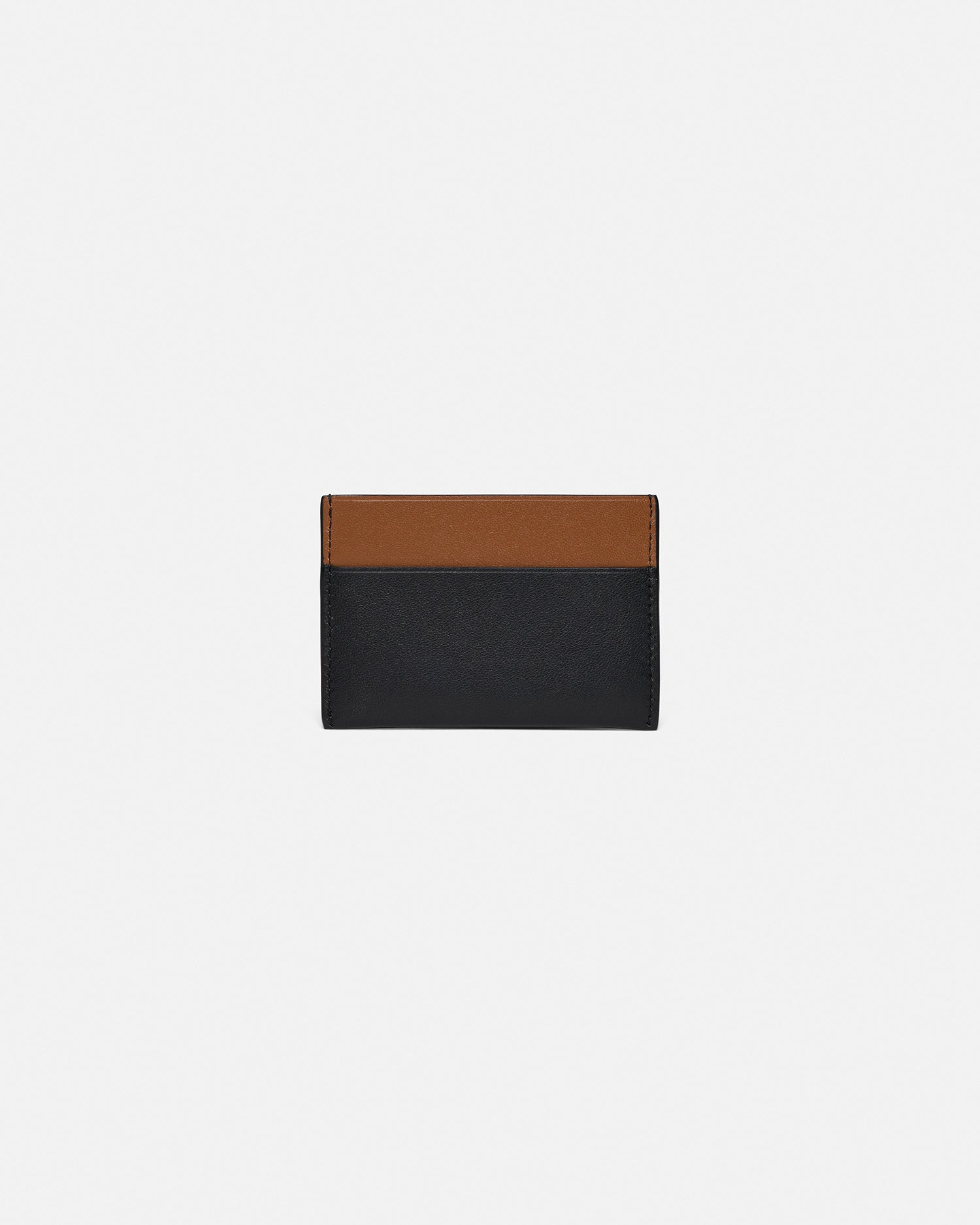 Nanushka Origami - Leather Cardholder - Black/Tan/Moonbeam