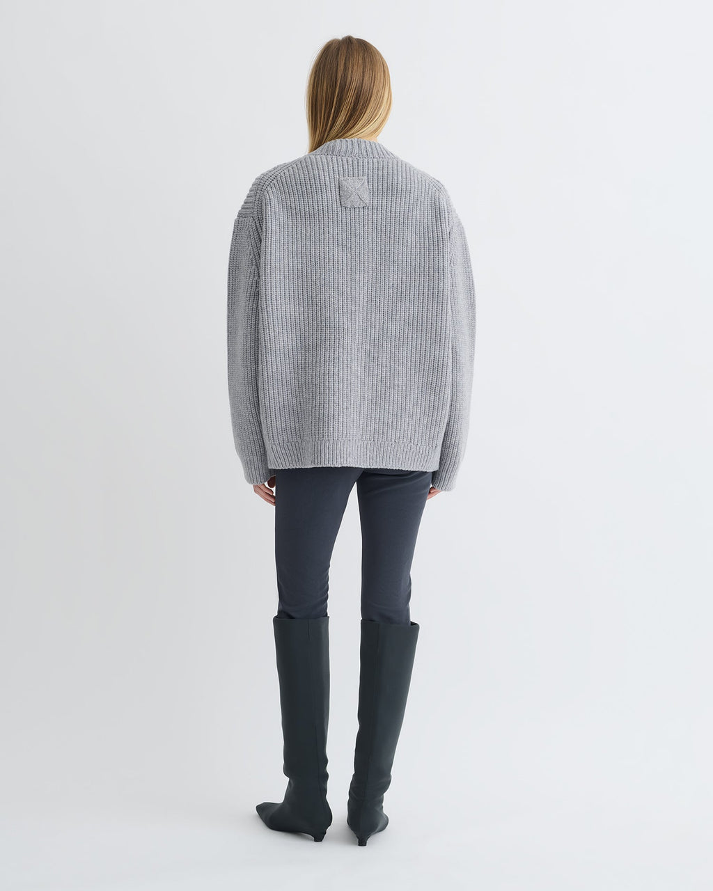 Nanushka Varten - Merino And Cashmere-Blend Cardigan - Light Grey