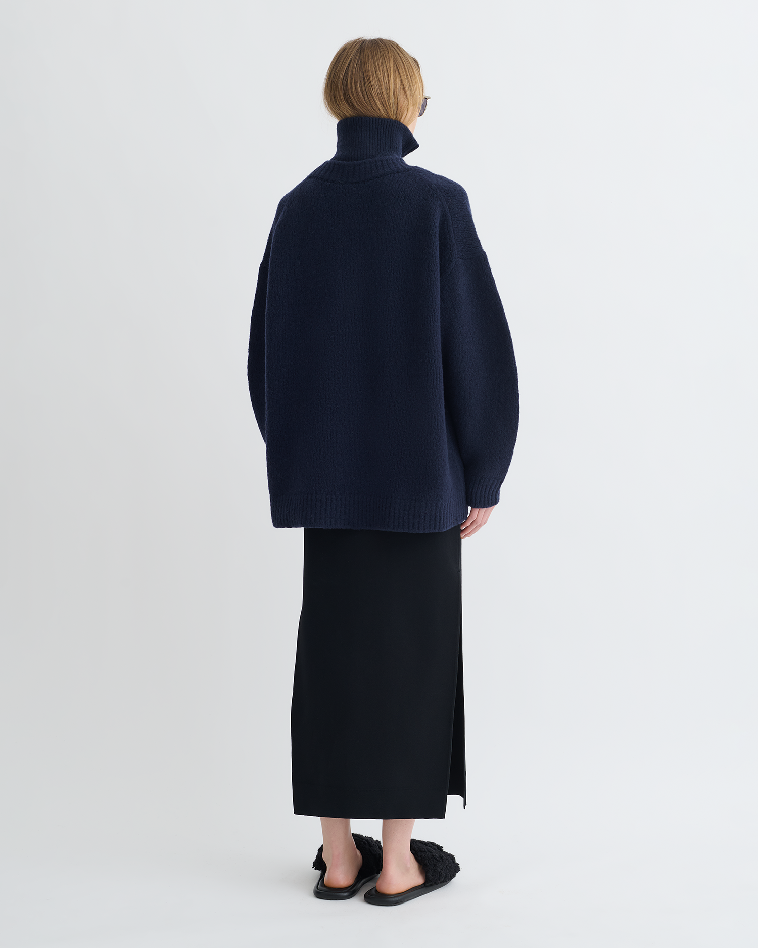 Nanushka Kylen - Contrast Brushed Merino Sweater - Navy