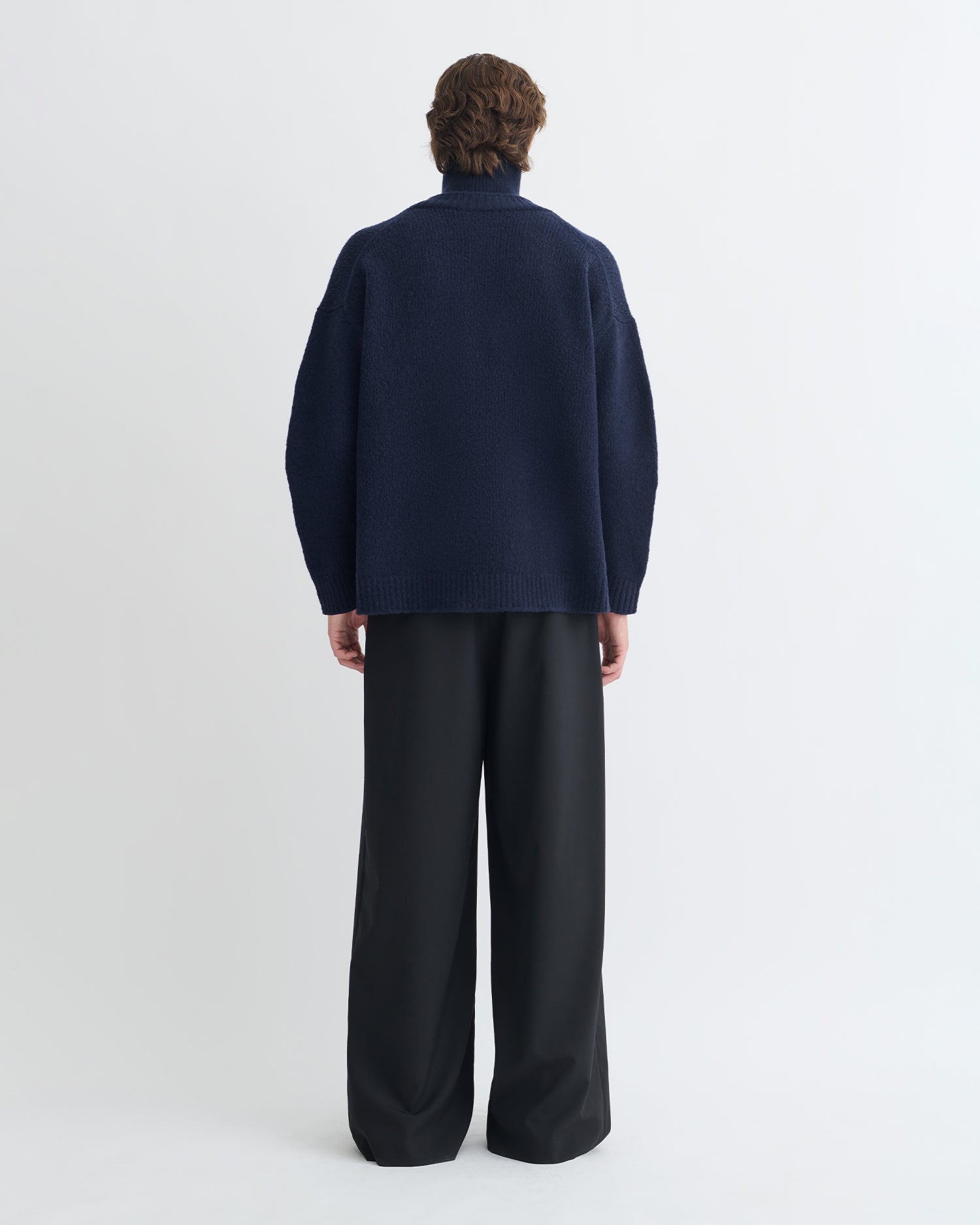 Nanushka Kylen - Contrast Brushed Merino Sweater - Navy