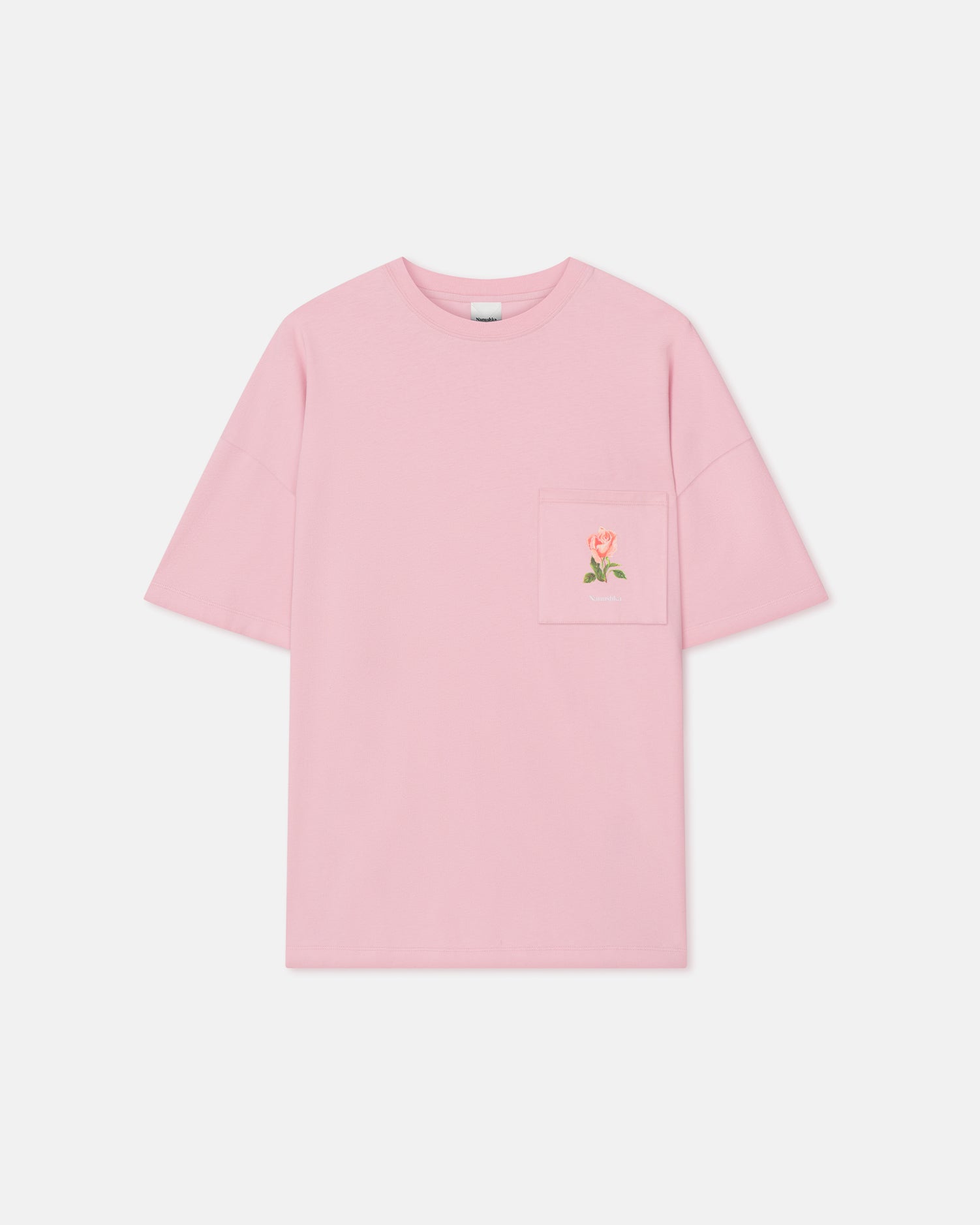 Nanushka Wren - Printed Cotton-Jersey T-Shirt - Pink/Roses